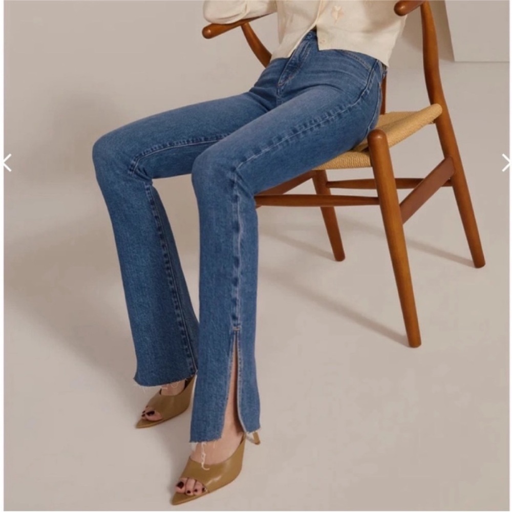 Favorite Daughter Denim Flare Jeans with Slits size 28  33in length